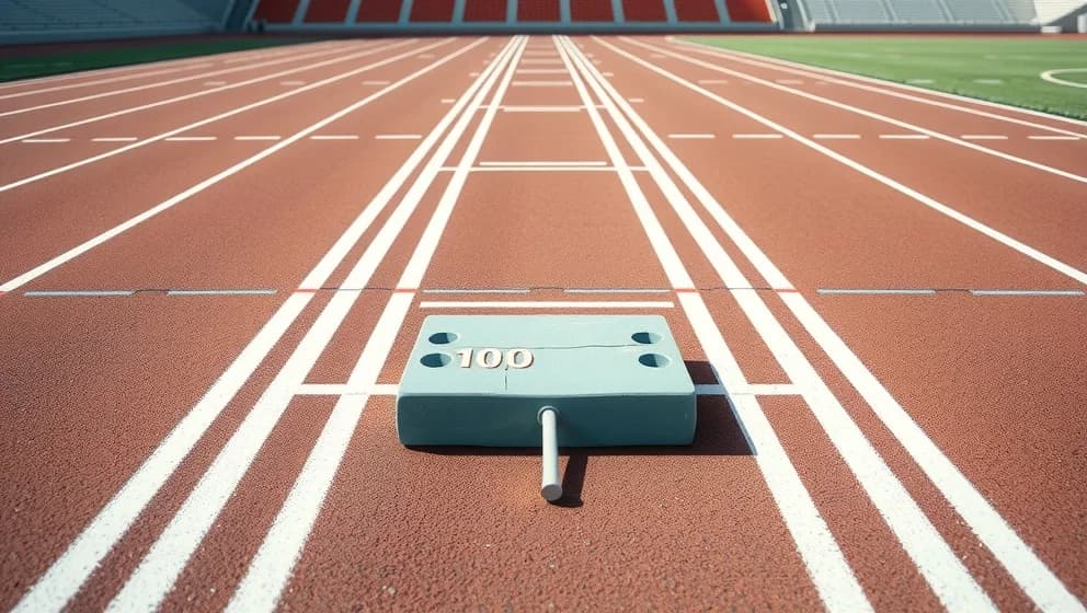 Löpning 100 meter - sprinten för snabbaste