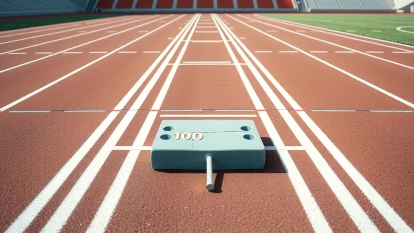 Löpning 100 meter - sprinten för snabbaste